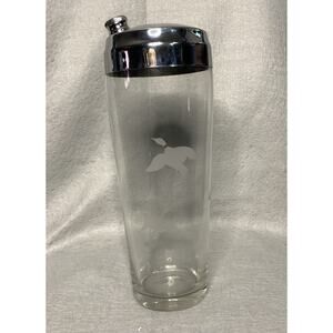 Vintage 9 In Tall Duck Hunter's Glass Cocktail Mixer